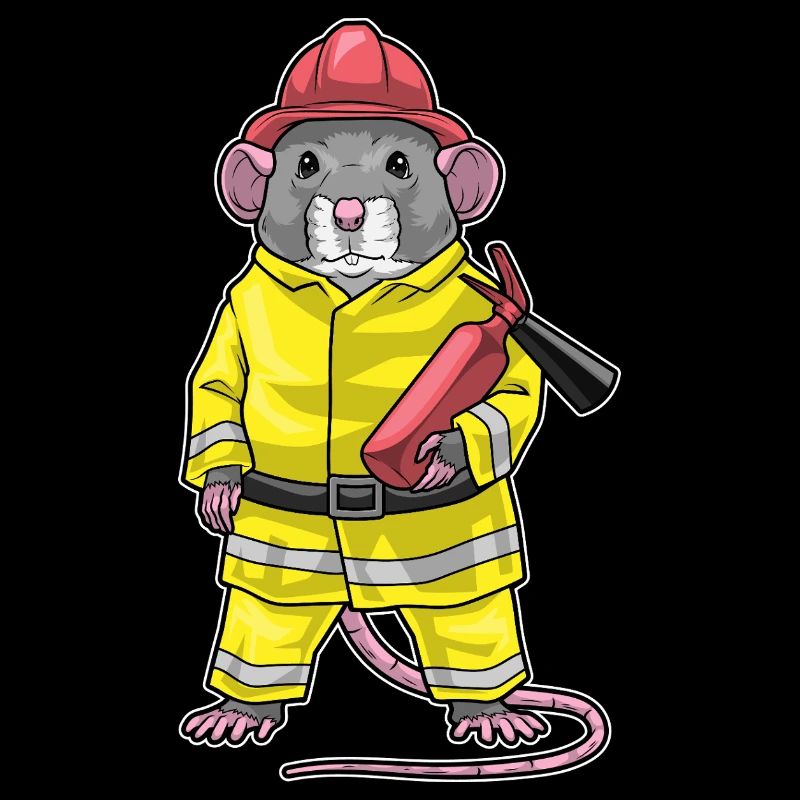 Rat Pompier Extincteur Pompier Pompier