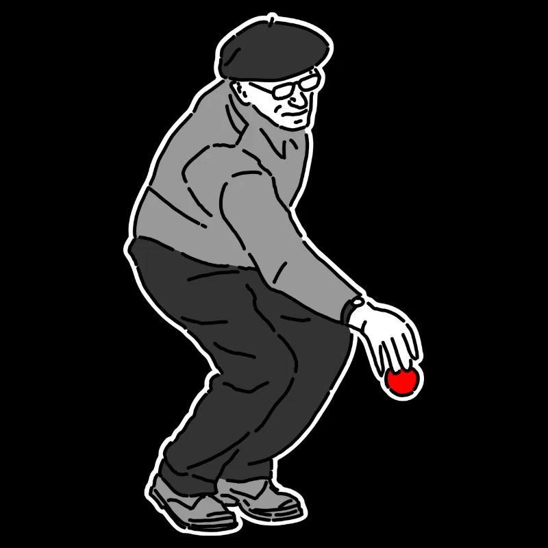 Petanque Player Right-Handed