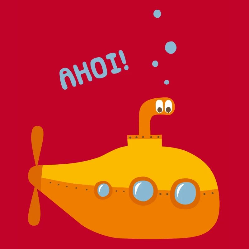 Unterwasser Comic U-Boot