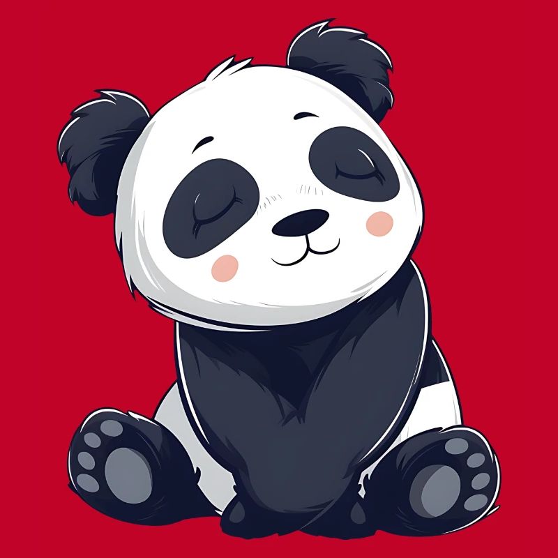 Illustration de dessin animé panda mignon
