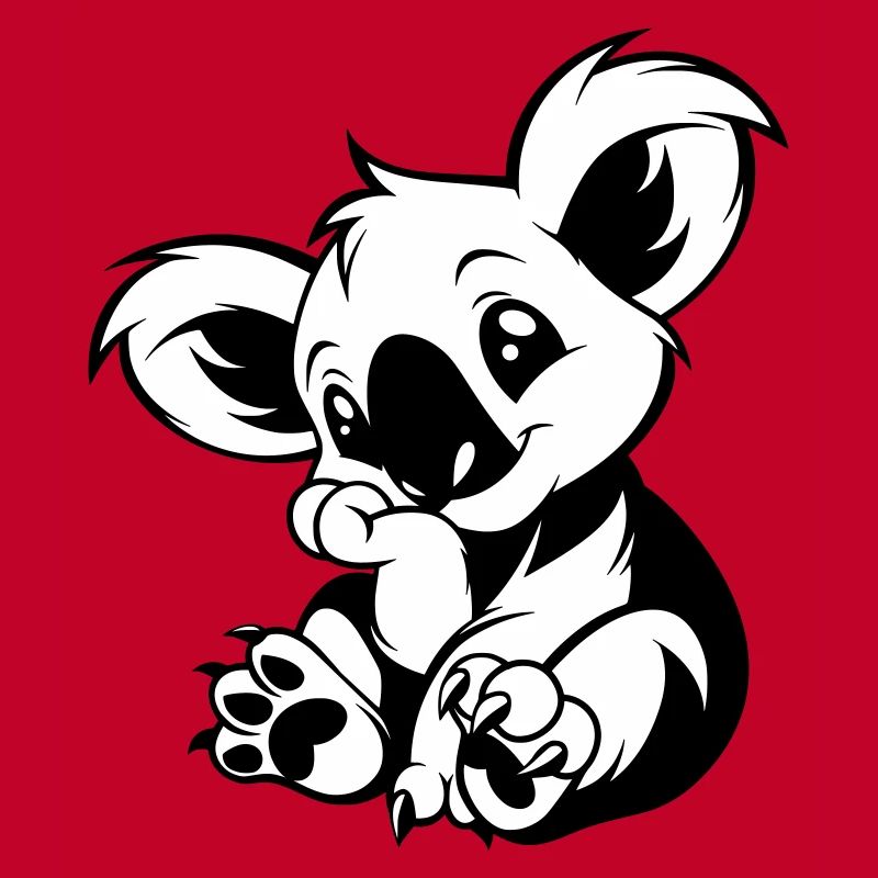 Un koala mignon assis en jouant