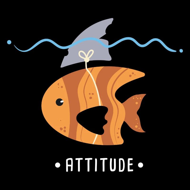 Sassy Sarcastic Cute Shark Fin Fish