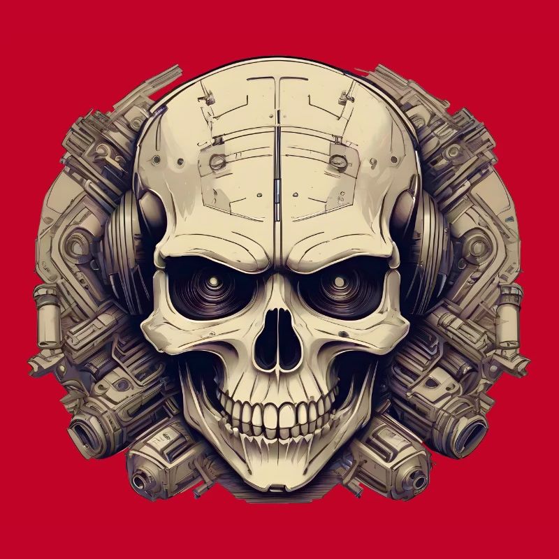 Bionic Skull - Comic Style Logo