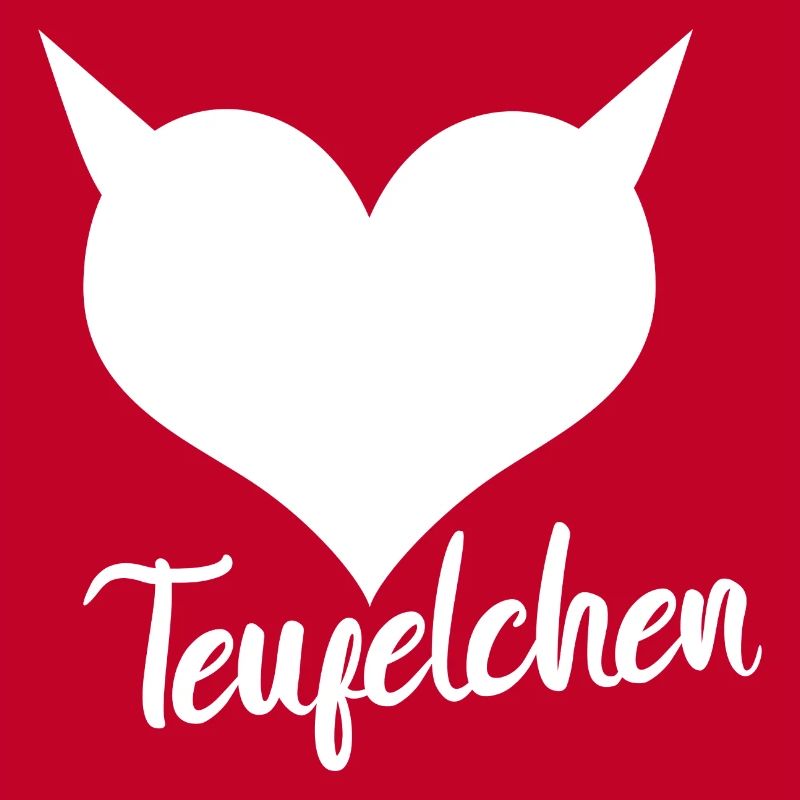 Teufelchen Wort mit Herz Devil