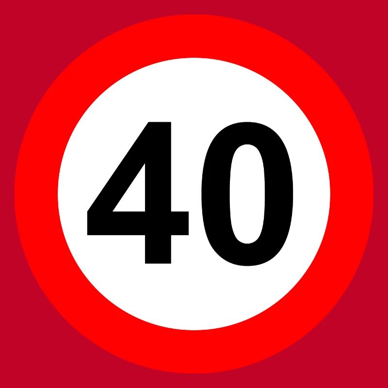Panneau routier limite de vitesse 40