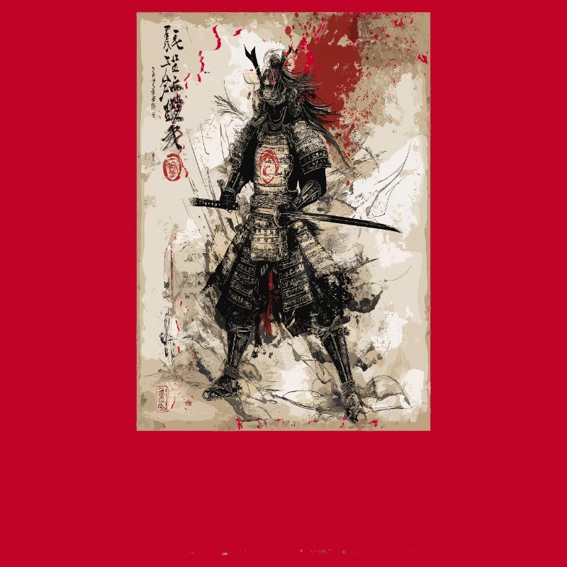 Samurai warriors in traditional armor