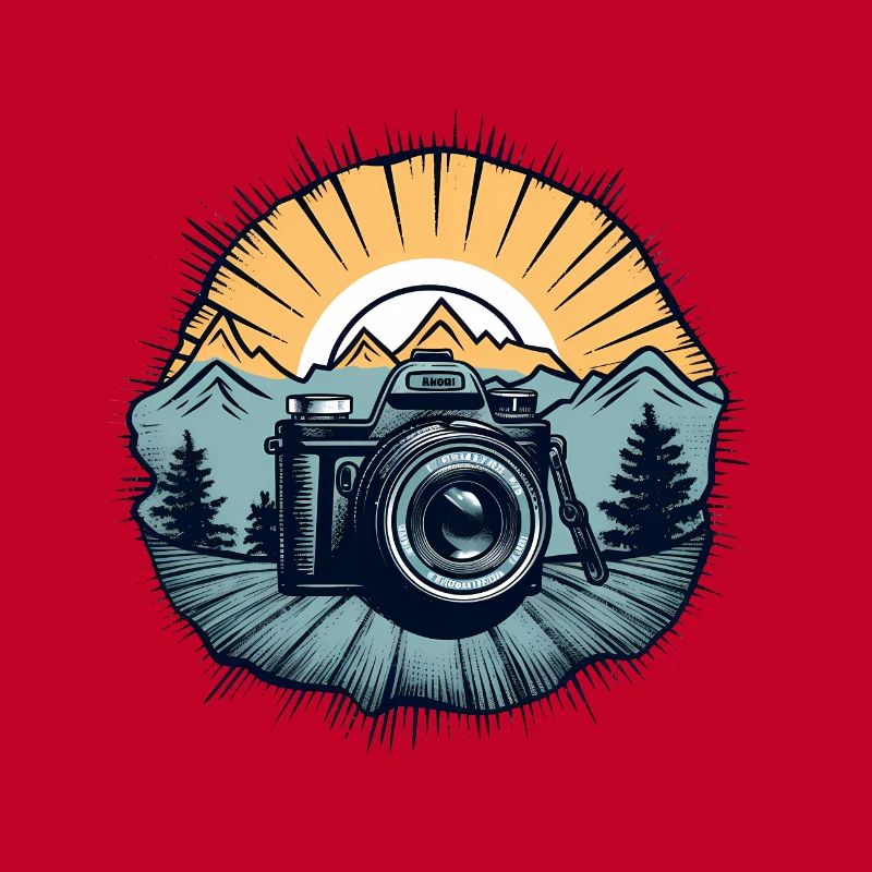 Logo de caméra rétro cool