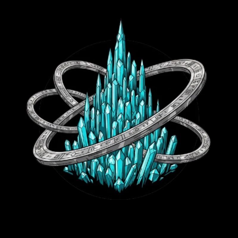 Azure Turquoise Crystal Orbit