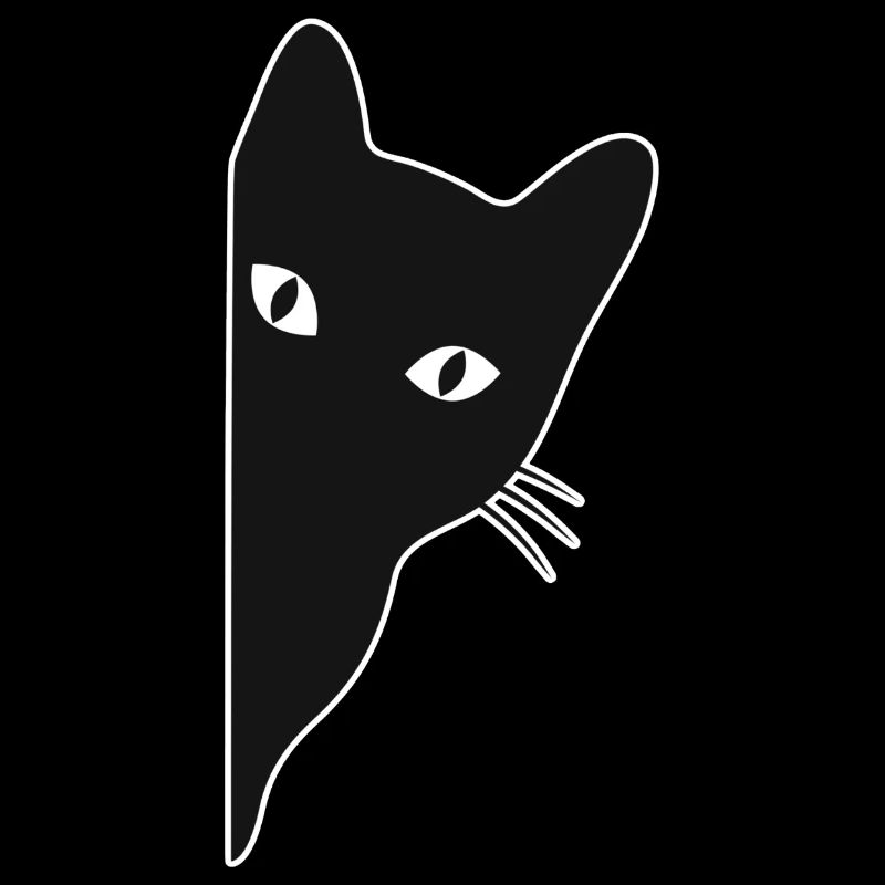 Peeking Cat - Conception mignonne d’amoureux des chats