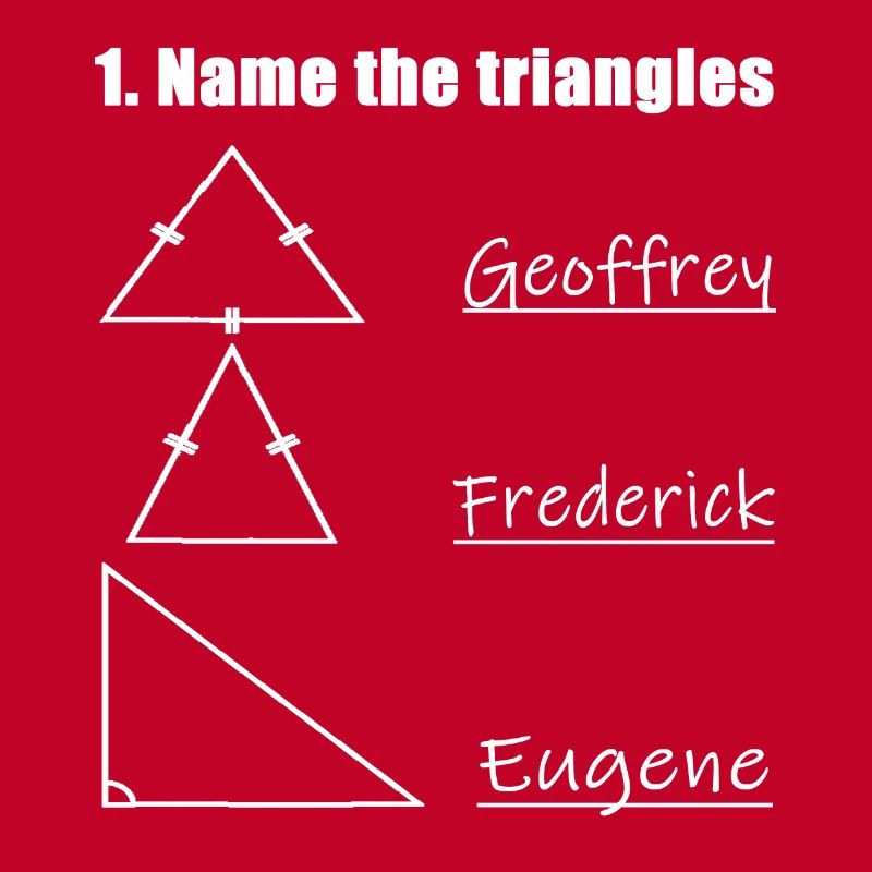 Nom Les Triangles Drôle Math Amant Tenues Math