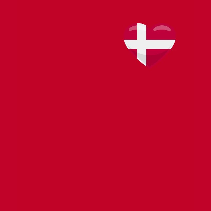 Danemark Coeur Drapeau danois Danmark Denmark
