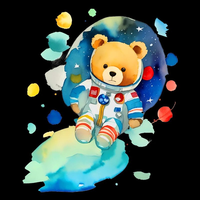 Teddy bear in space