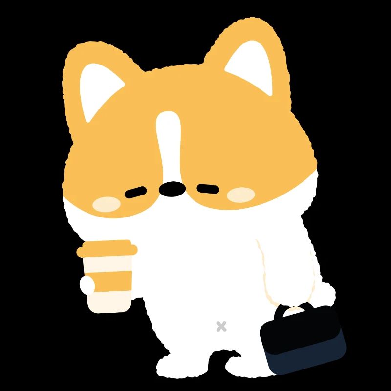 Café Corgi Fatigué