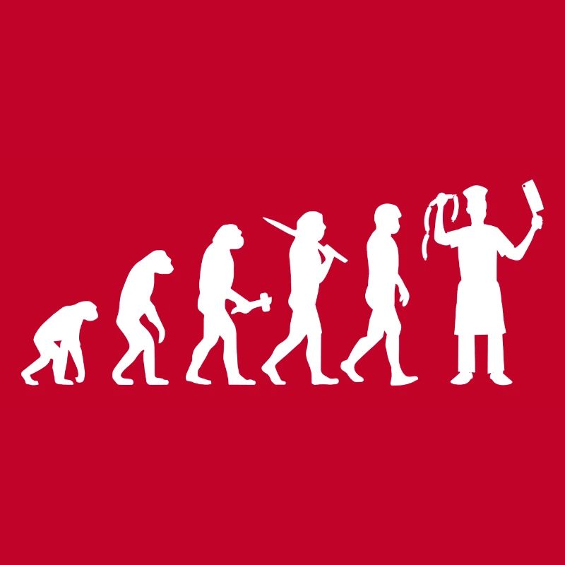 Metzger Fleischer Metzgerei Evolution Geschenk