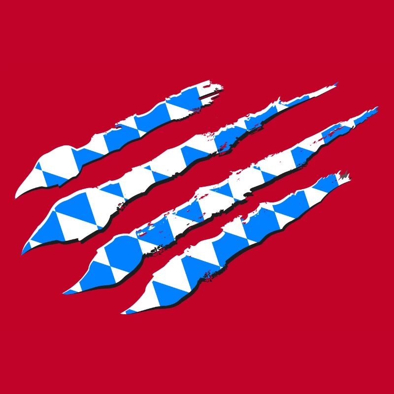 Bavière drapeau scratch crack track griffes Munich BY