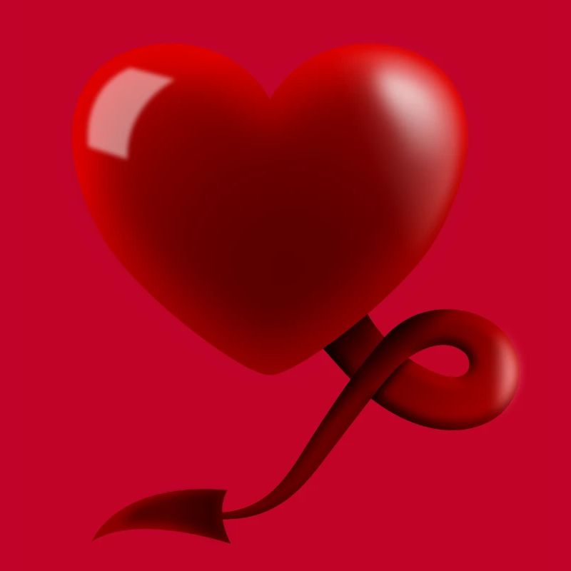 Coeur avec queue du diable