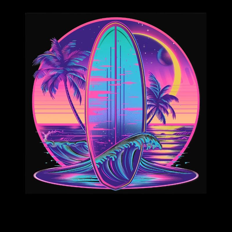 Surf Retro Wave Surfer Cadeau