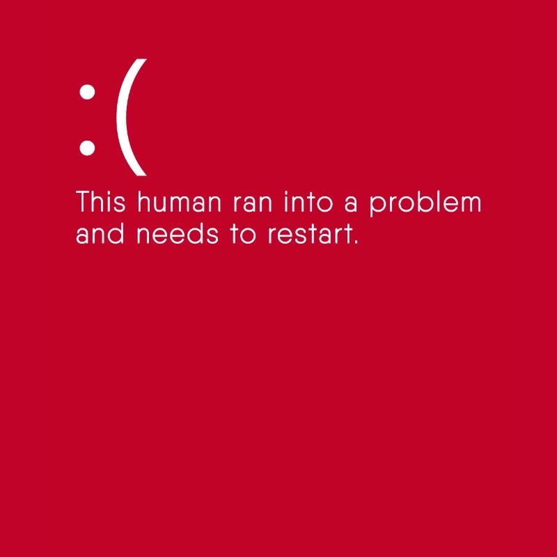 Computer Nerd Blue Screen