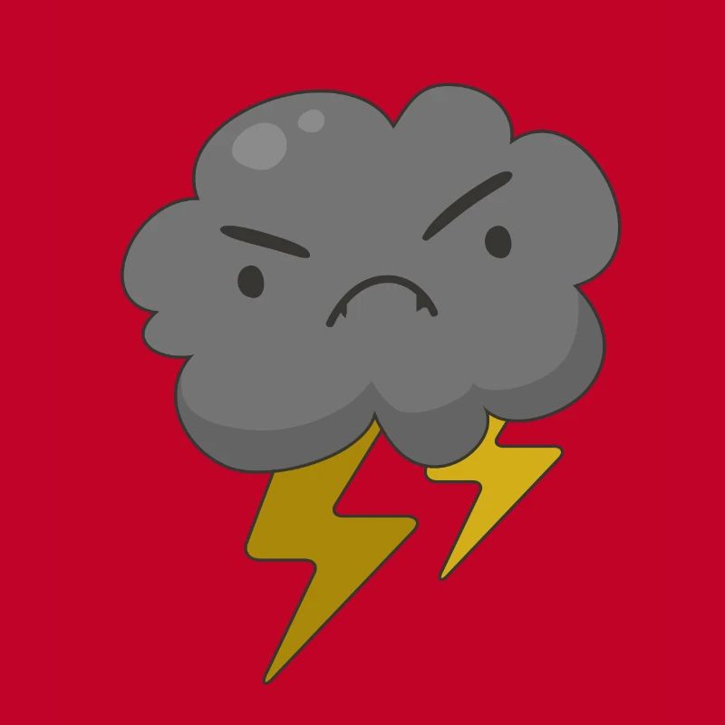 Nuage en colère avec un temps d’orage éclair