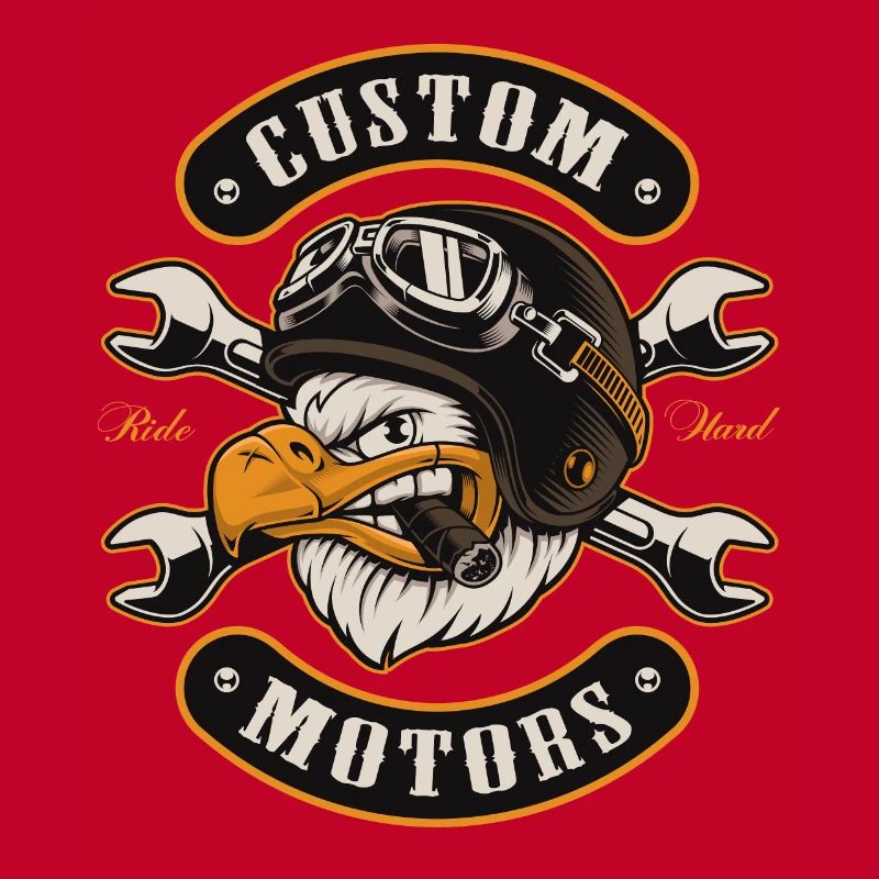 Chopper, Biker, Motorcycle, Eagle