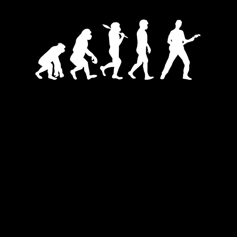 Evolution guitar bass player