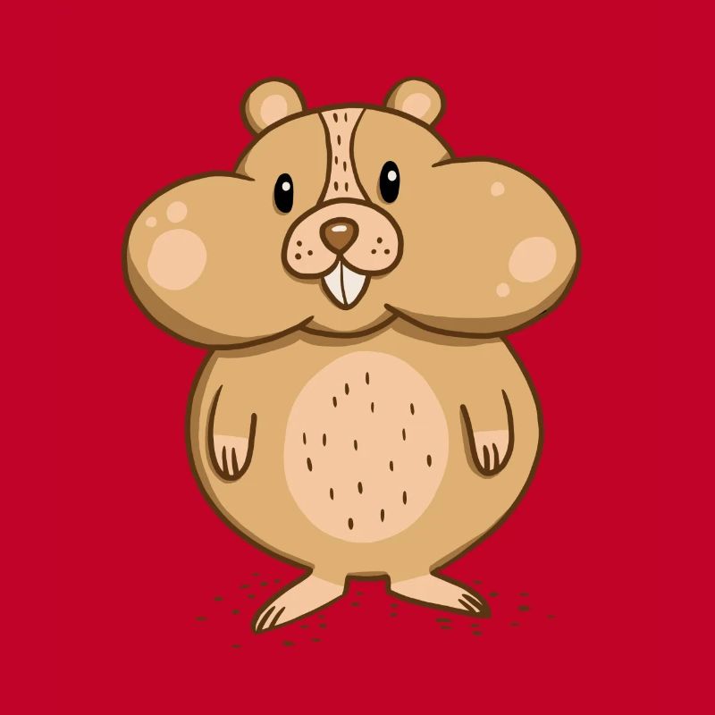 Hamster with thick cheeks