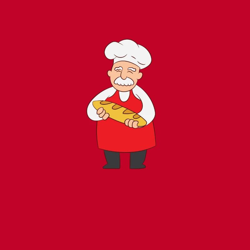 Baker - baker with bread in hand