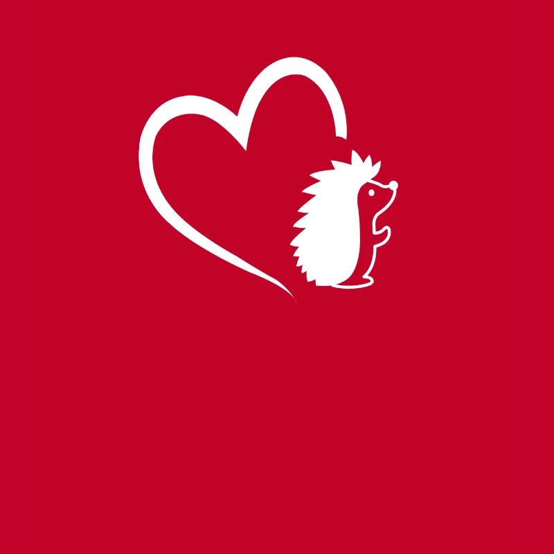 Hérisson avec un amour de hérisson de conception de coeur