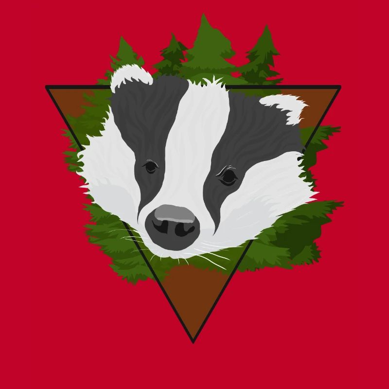 Dachs im Wald - Frechdachs Comicstil Geschenkidee