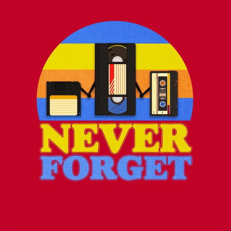 Never Forget Kassette Diskette Retro Geschenk