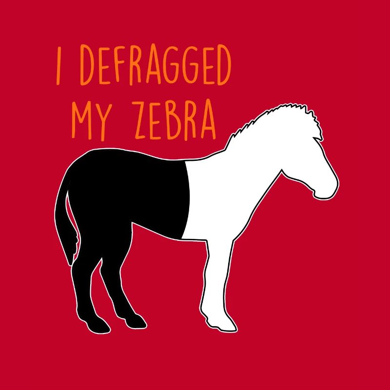 Defragmentiertes Zebra Informatiker Witz Coder