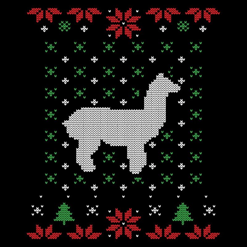 Pull de Noël moche lama