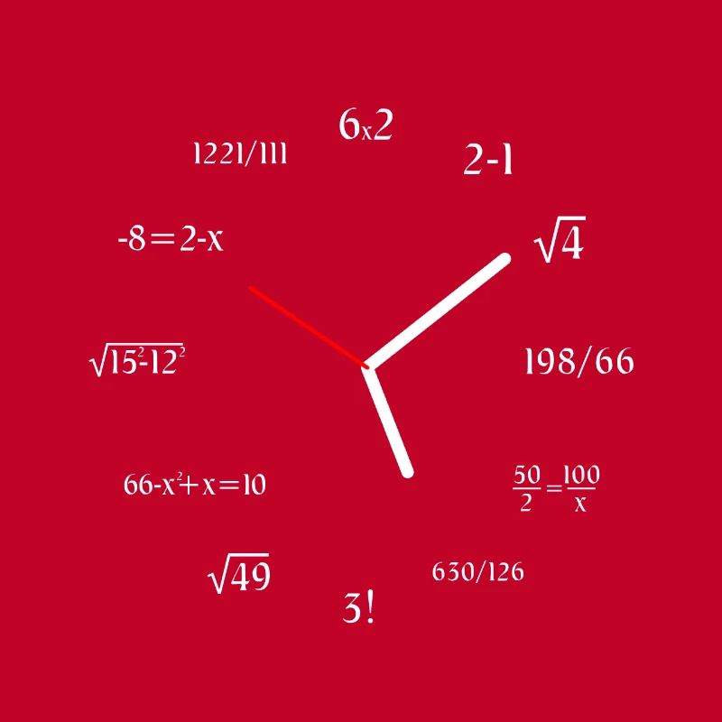 Math Clock Funny Mathematics Clock Meme