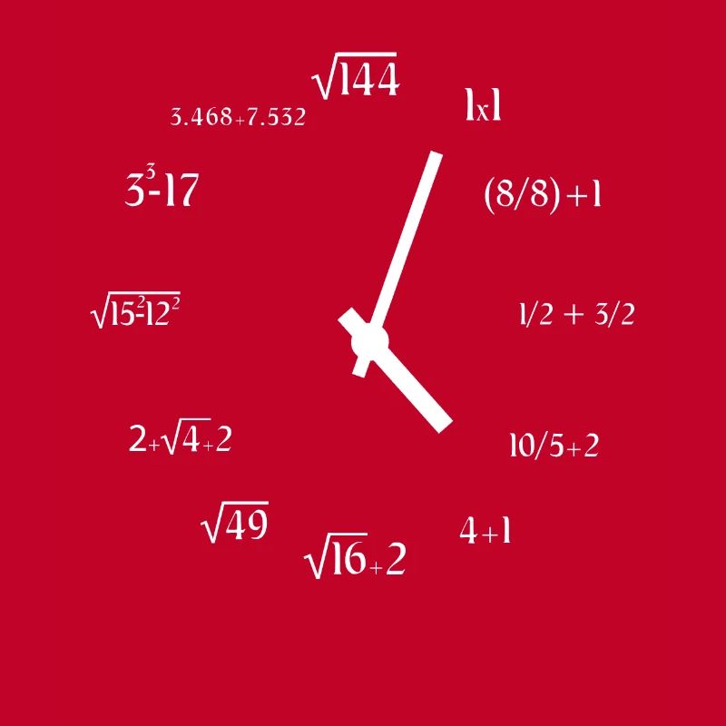 Math Clock Funny Mathematics Clock Meme Math Clock