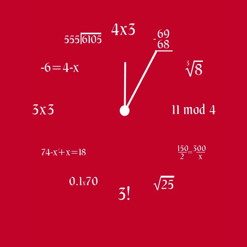 Mathematics Clock Funny Math Clock Meme Math Lover