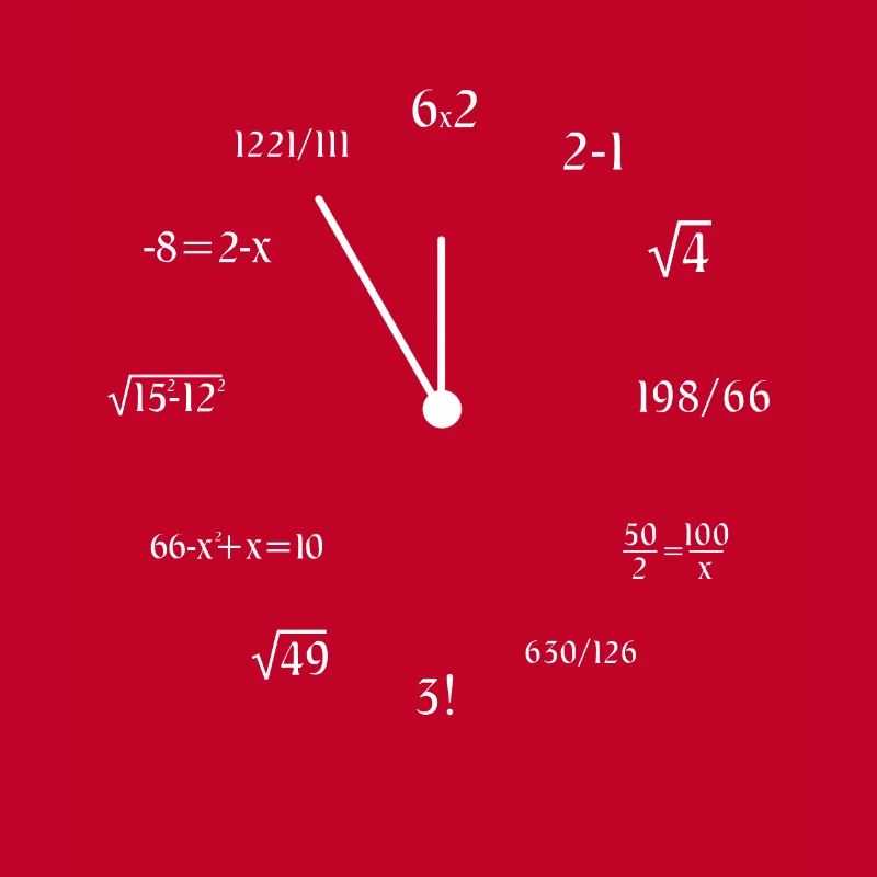 Math Clock Funny Mathematics Mathematician Meme