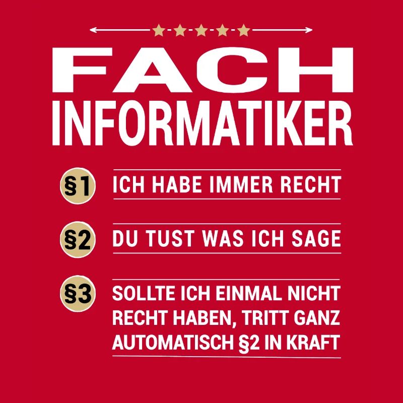 Fachinformatiker Beruf meine eigenen Paragraphen