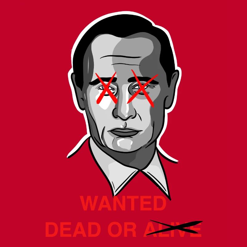 Poutine Wanted dead / Design avec lettrage