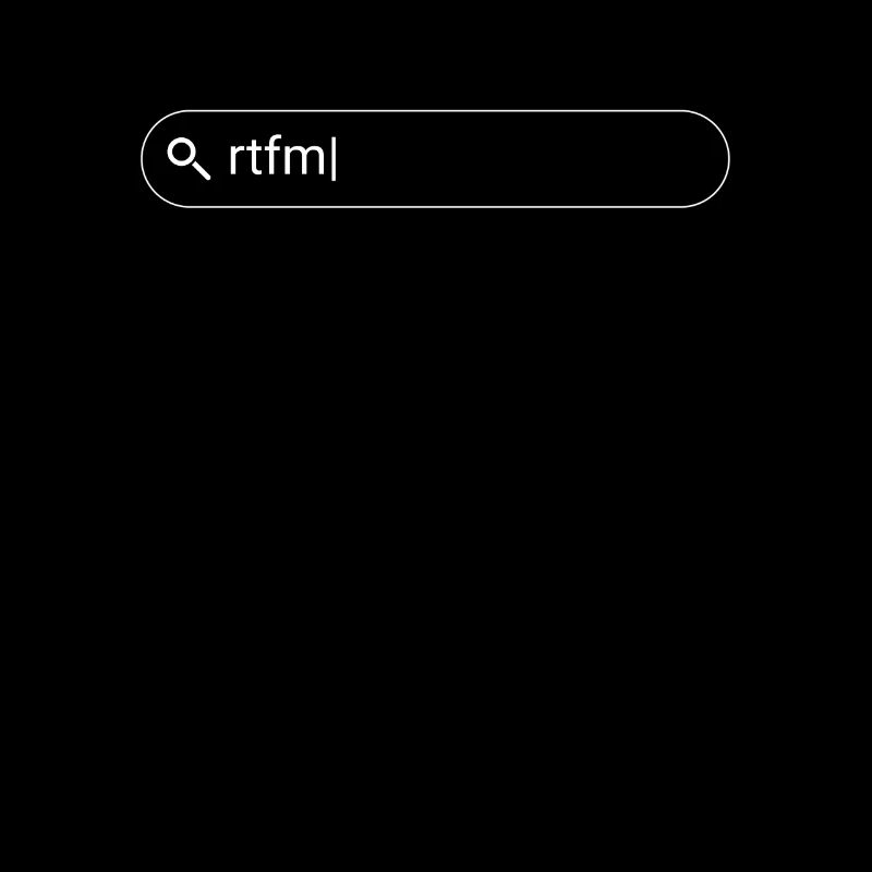 RTFM Befor You Ask Tech Support IT Nerd Geek Geeky
