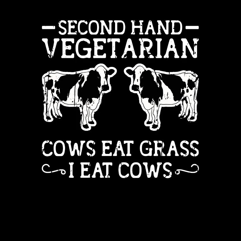 Second Hand Vegetarian Cows Eat Grass - Ranch