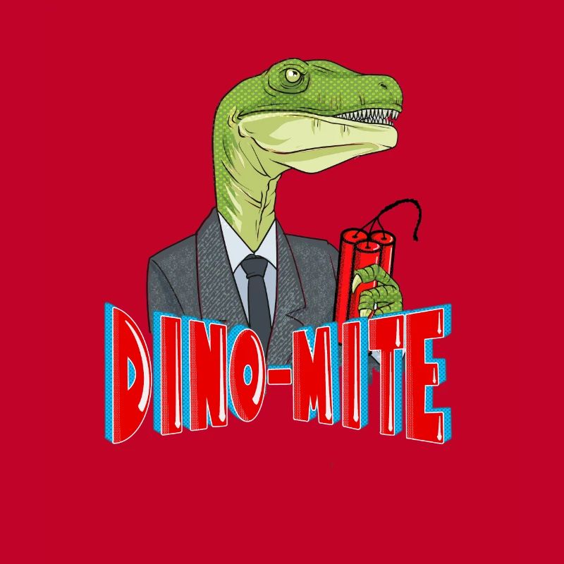Explosiver Dinosaurier Dino-Mite mit Dynamite in