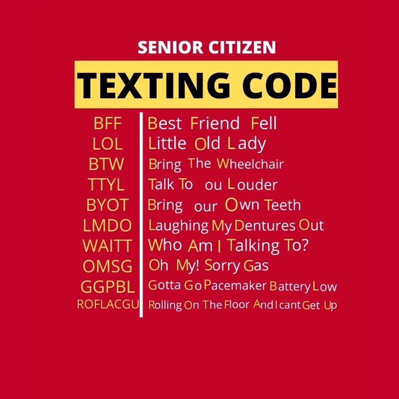 Lustiger Senioren-SMS-Code-Design Opa