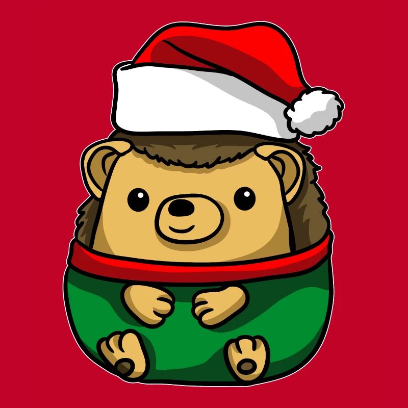 Hérisson avec pull de Noël