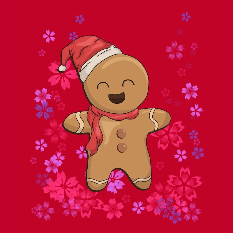 süßer Lebkuchen mit Blumen