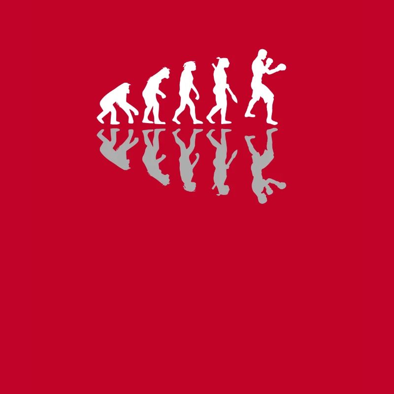 Human Evolution Boxer Boxing Lover Kickboxing