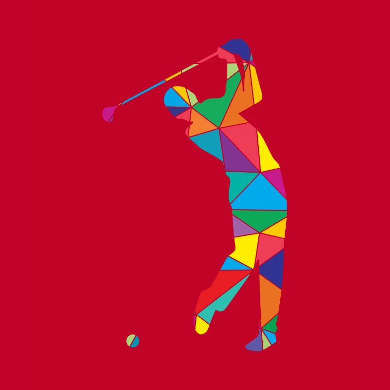 Low Poly Golfer Polygon Golf