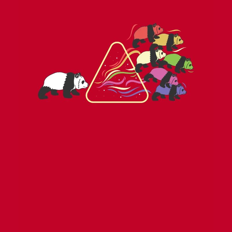 Panda Prism Rainbow Light Funny Physics