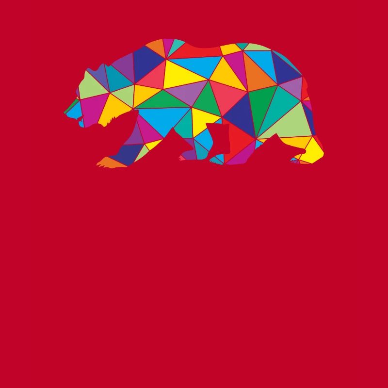 Géométrie polygonale à faible poly ours