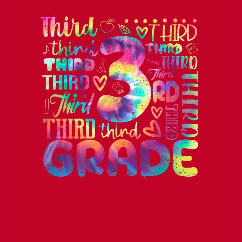Tie Dye 3rd Class Typography Team Third Class