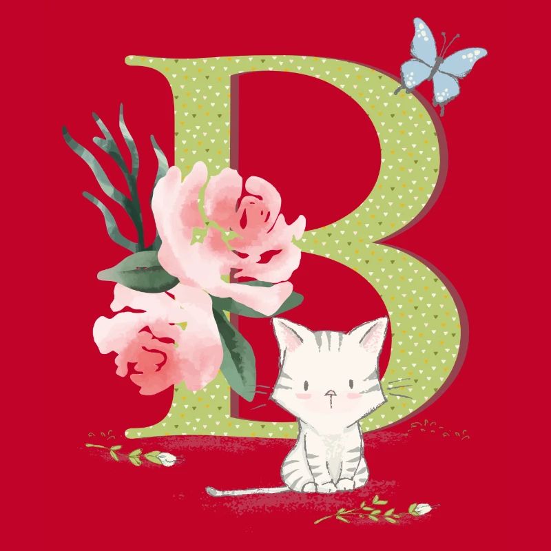Anfangsbuchstabe B mit Katze